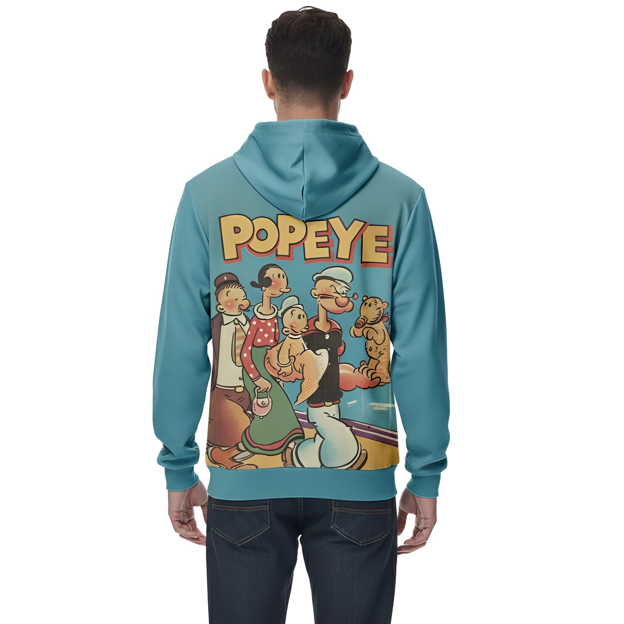 3D Cartoon Printed Vibrant Pullover Warm Hoodie