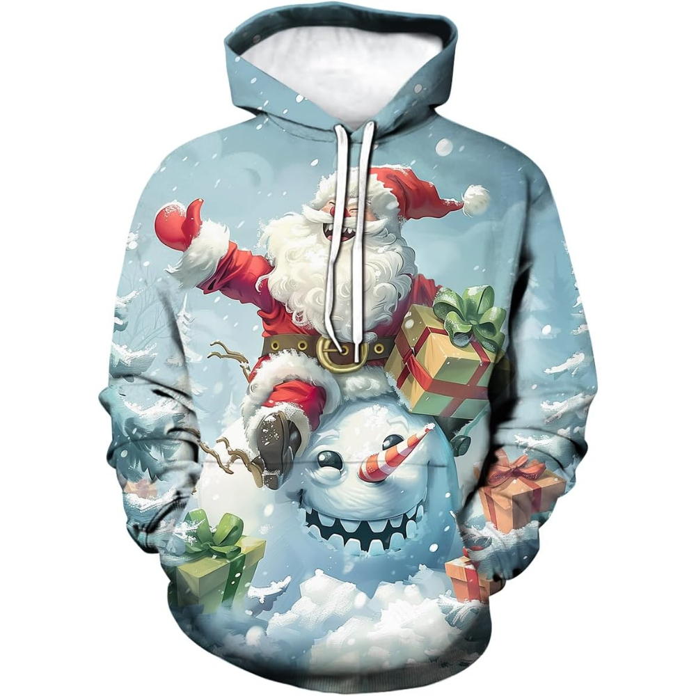 3D Funny Print Christmas Hoodie For Celebrations