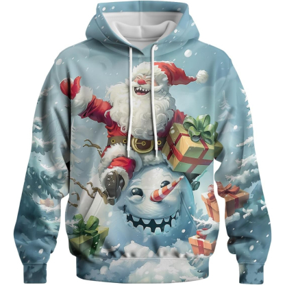 3D Funny Print Christmas Hoodie For Celebrations