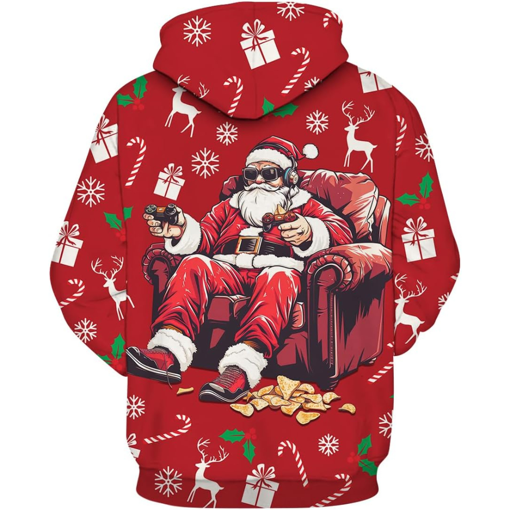 3D Funny Print Christmas Hoodie For Celebrations