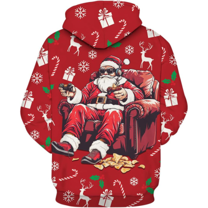 3D Funny Print Christmas Hoodie For Celebrations