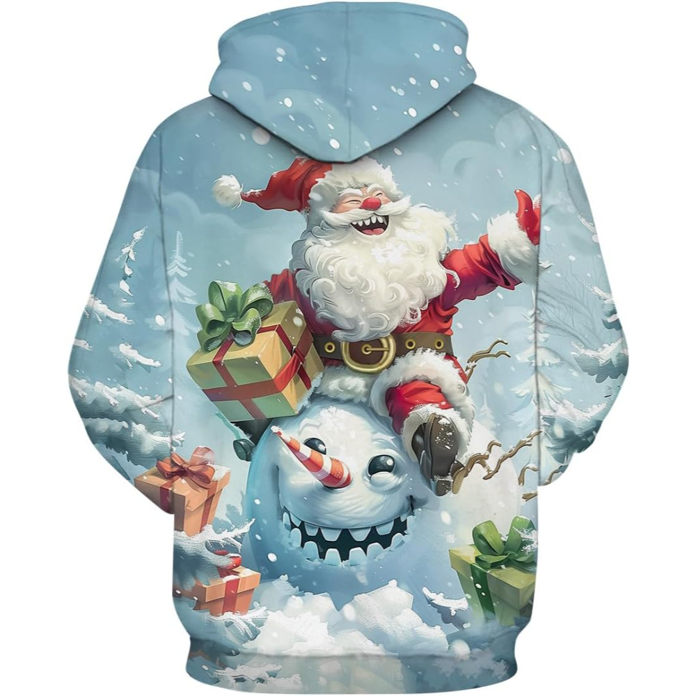 3D Funny Print Christmas Hoodie For Celebrations