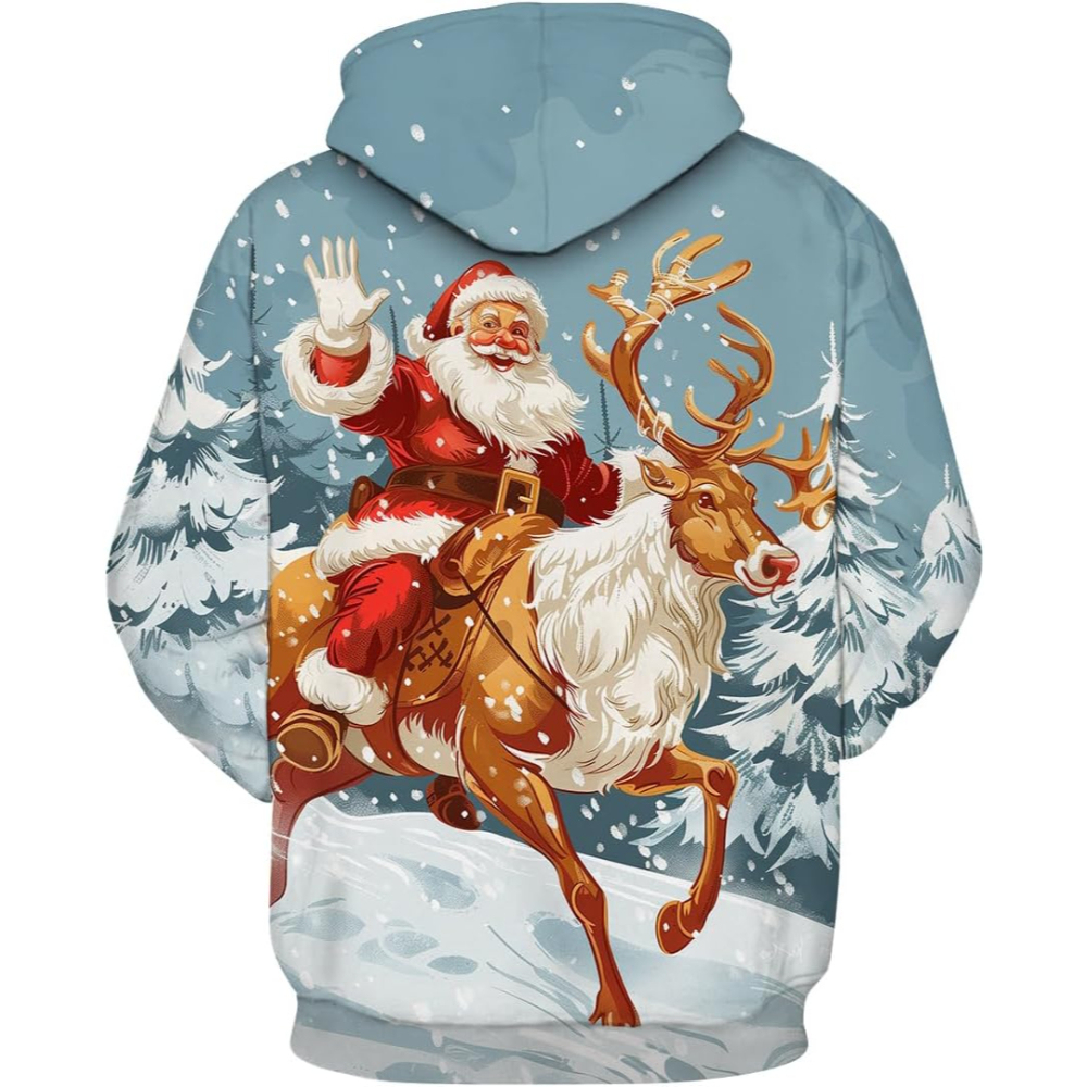 3D Funny Print Christmas Hoodie For Celebrations