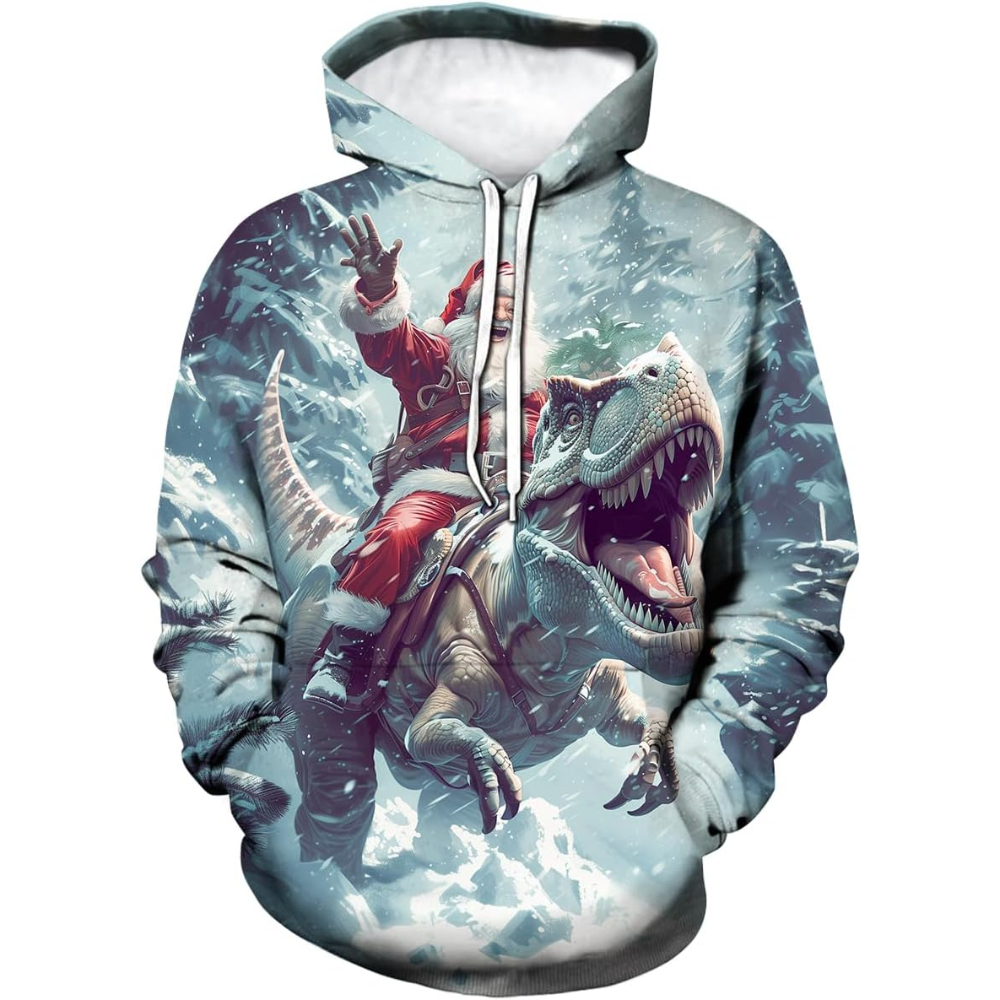 3D Funny Print Christmas Hoodie For Celebrations