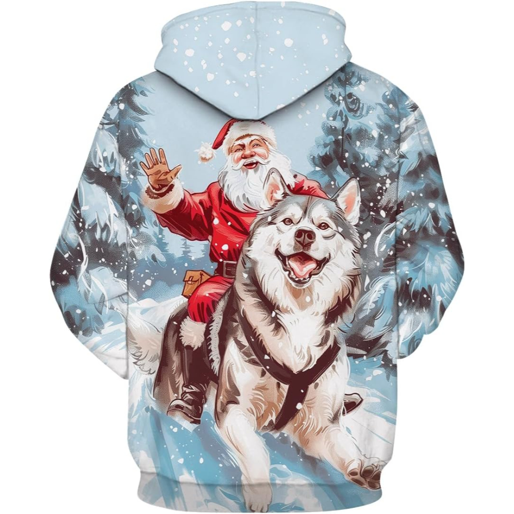 3D Funny Print Christmas Hoodie For Celebrations