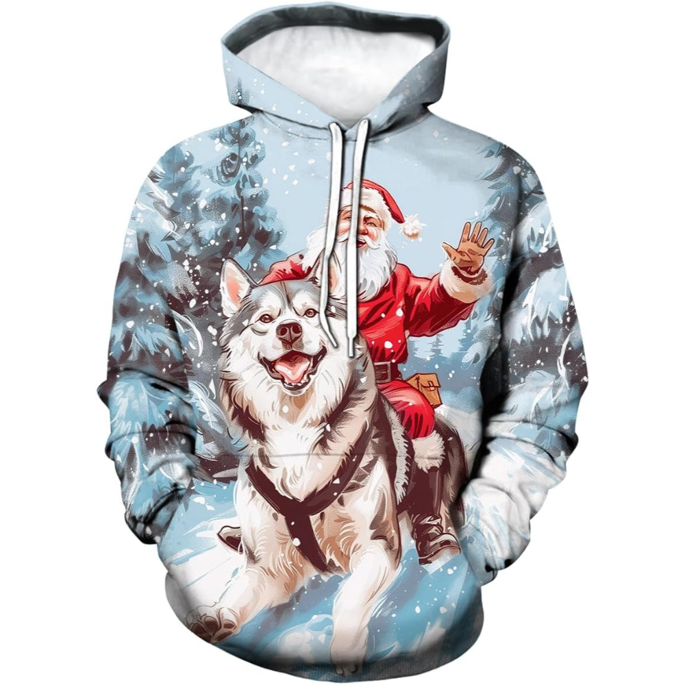 3D Funny Print Christmas Hoodie For Celebrations