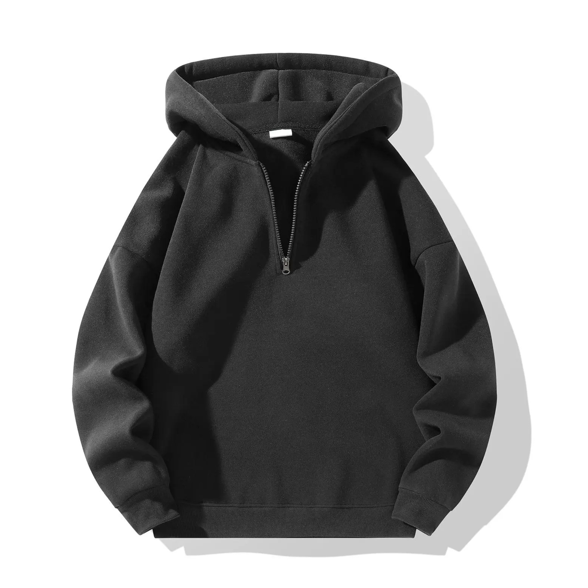 Regular Fit Long Sleeve Zip Up Hooded Sweatshirt For Men