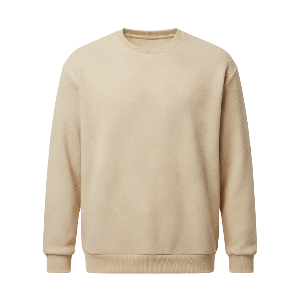 Geometric Pattern Crewneck Men Sweatshirt