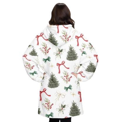 Christmas Tree Design Oversized Blanket Hoodie