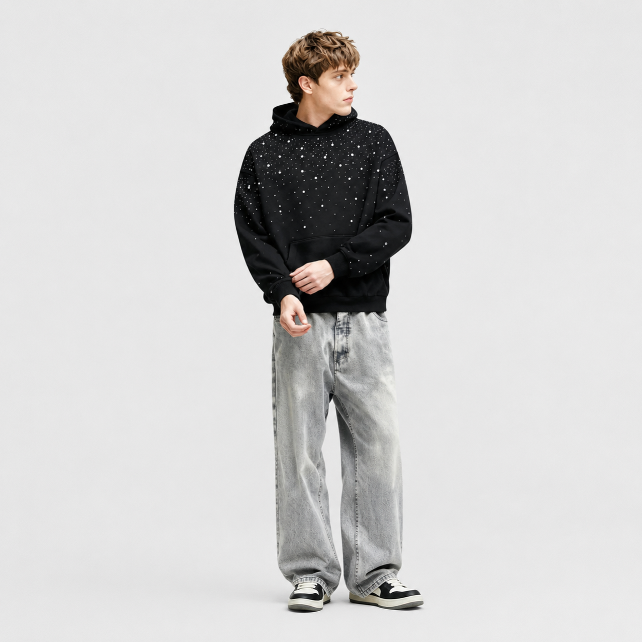 Casual Pullover Hoodie With Front Pocket For Men