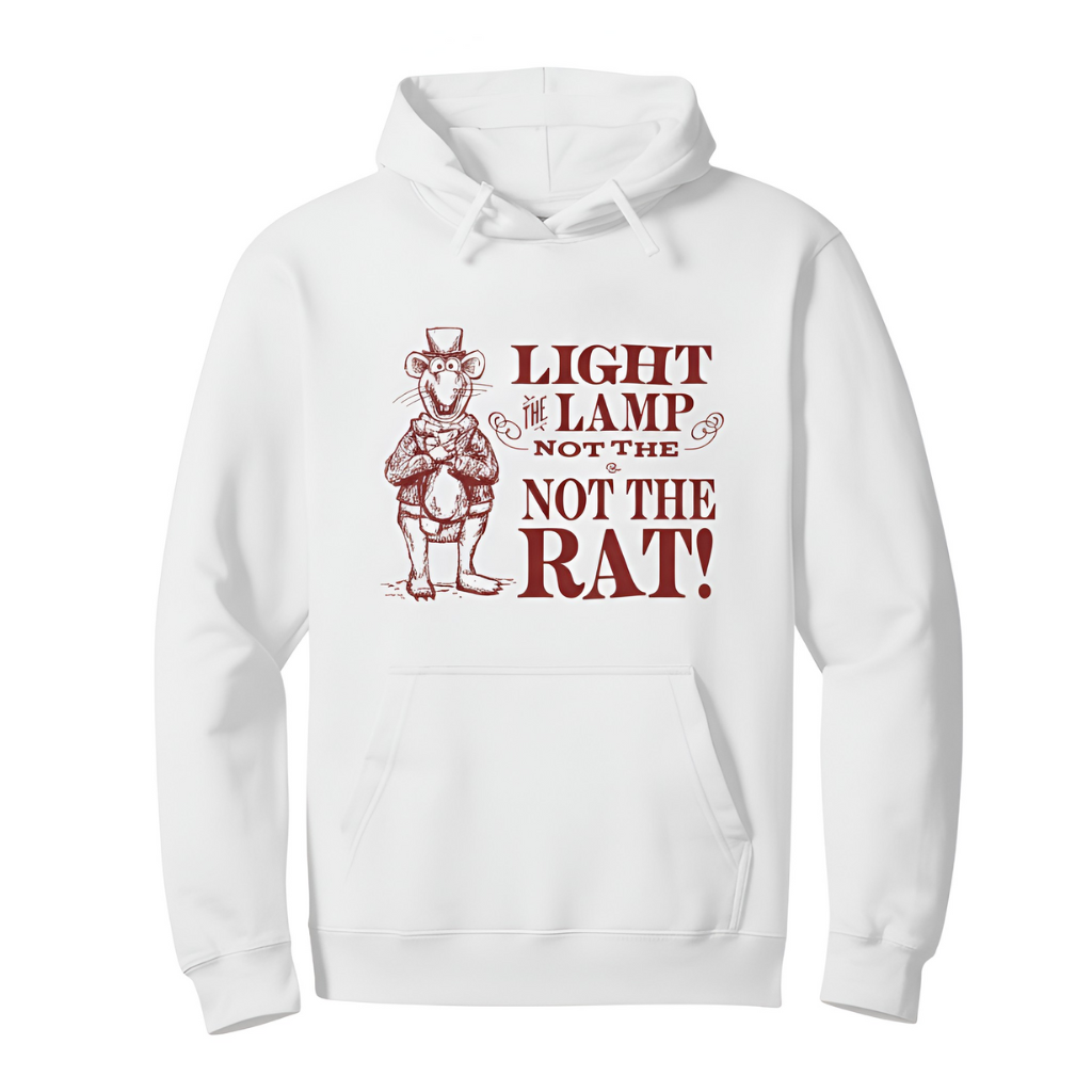 Light the Lamp Not the Rat Christmas Quote Pullover Hoodie