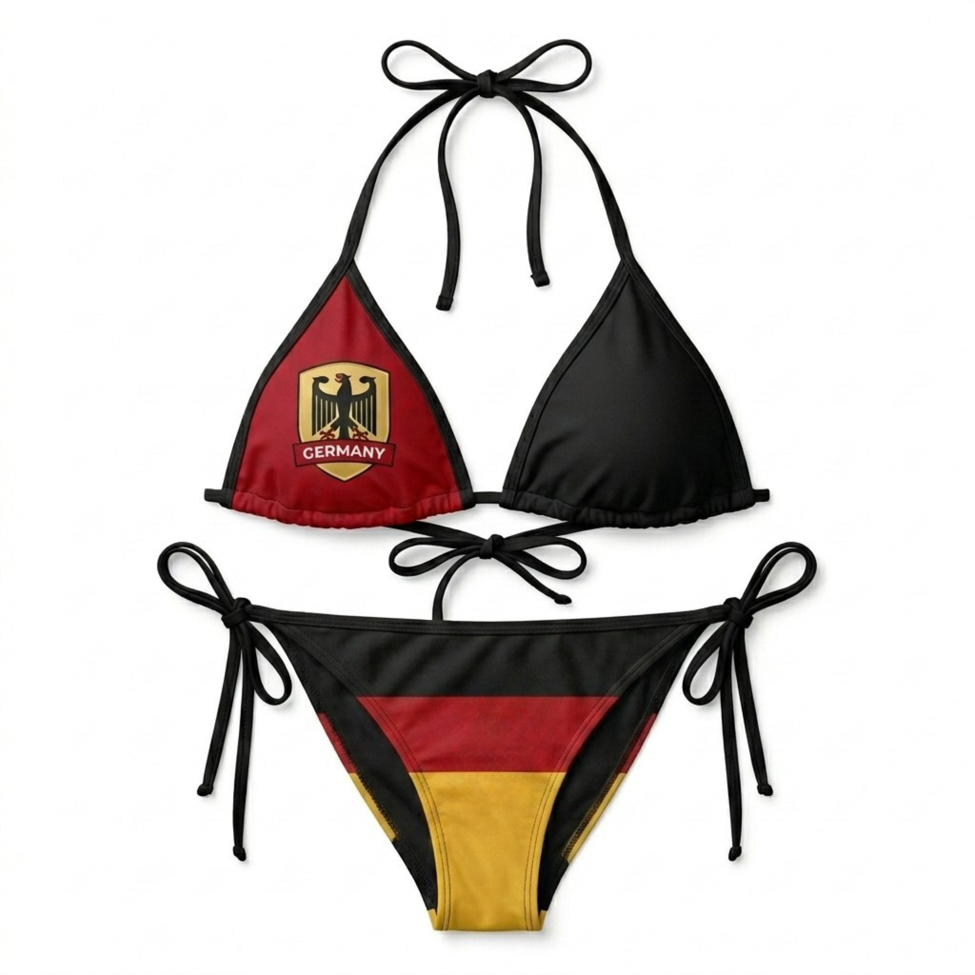 World Cup 2026 Germany Football Fan Two Piece Bikini Set For Women