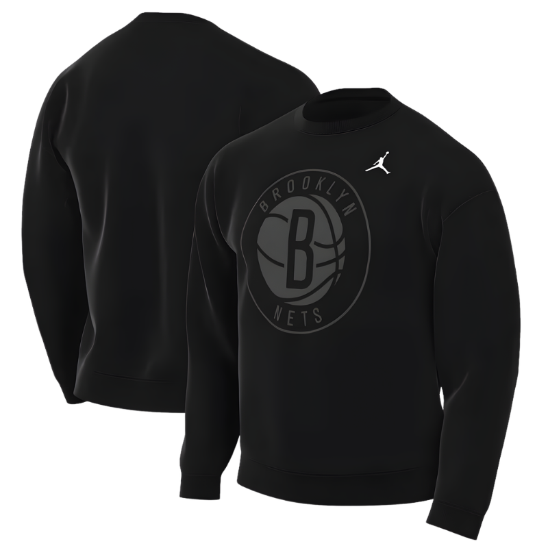 Men's Brooklyn Nets Jordan Brand Black Statement Edition Sweatshirt
