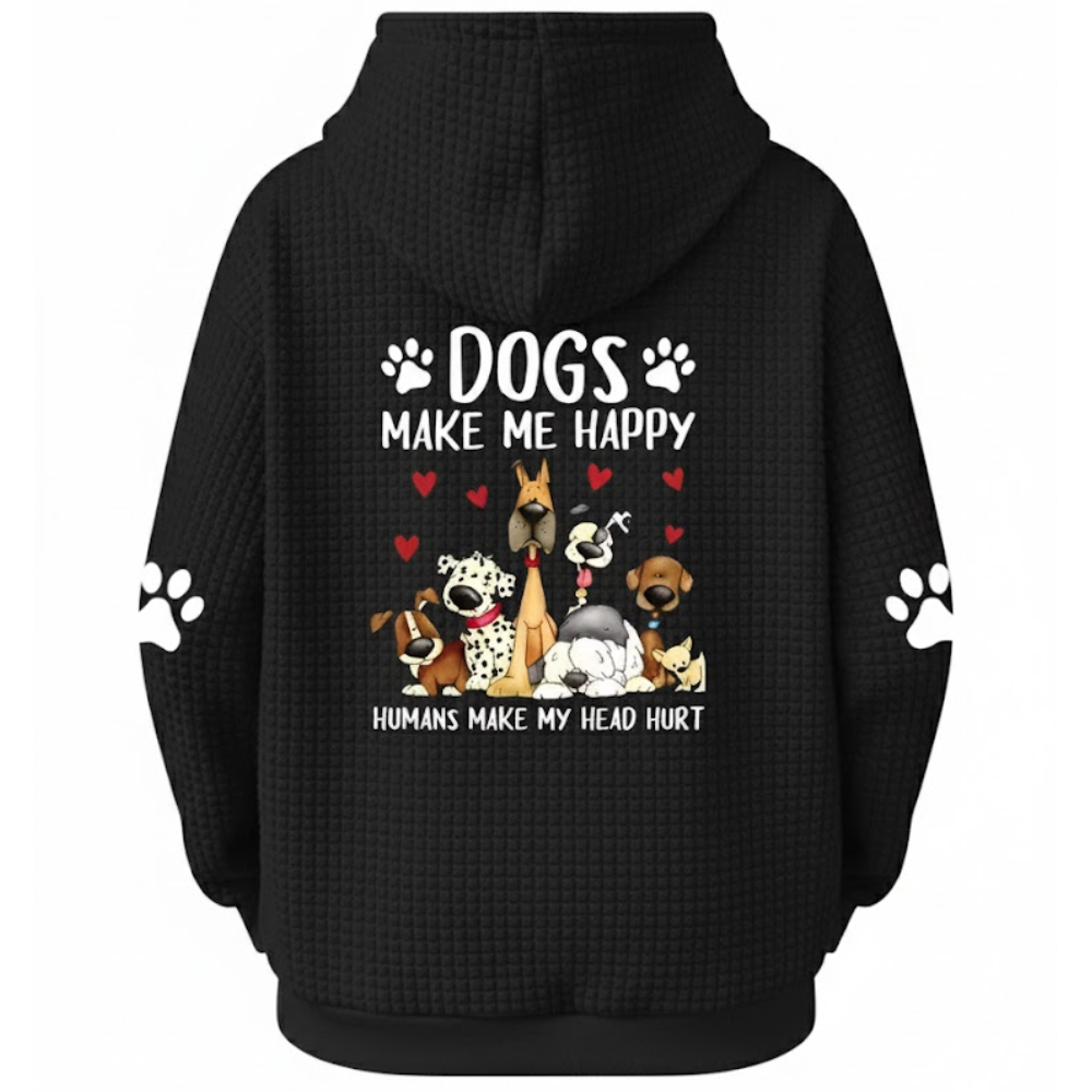 Geometric Print Hooded Zip Up Casual Style Jacket