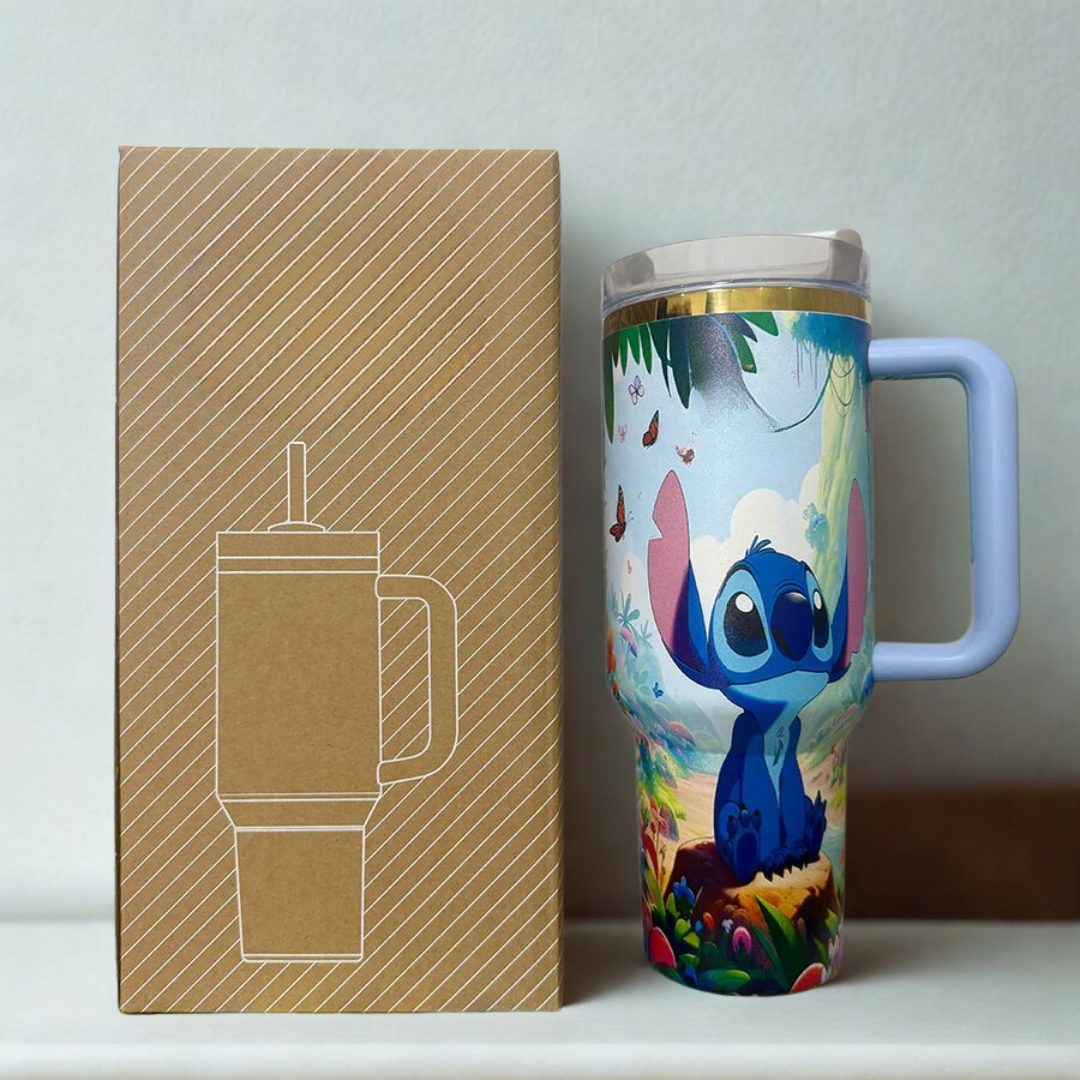 40oz Stainless Steel Tumbler with Insulated Travel Cup with Lid