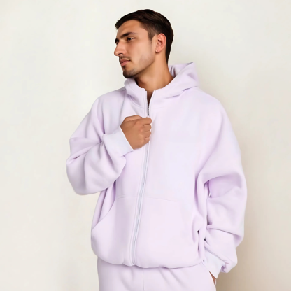 Pastel Oversized Zip Hoodie