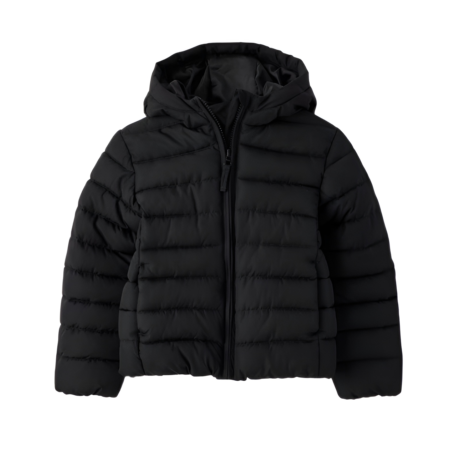 Insulated Lightweight Hooded Puffer Jacket For Girls