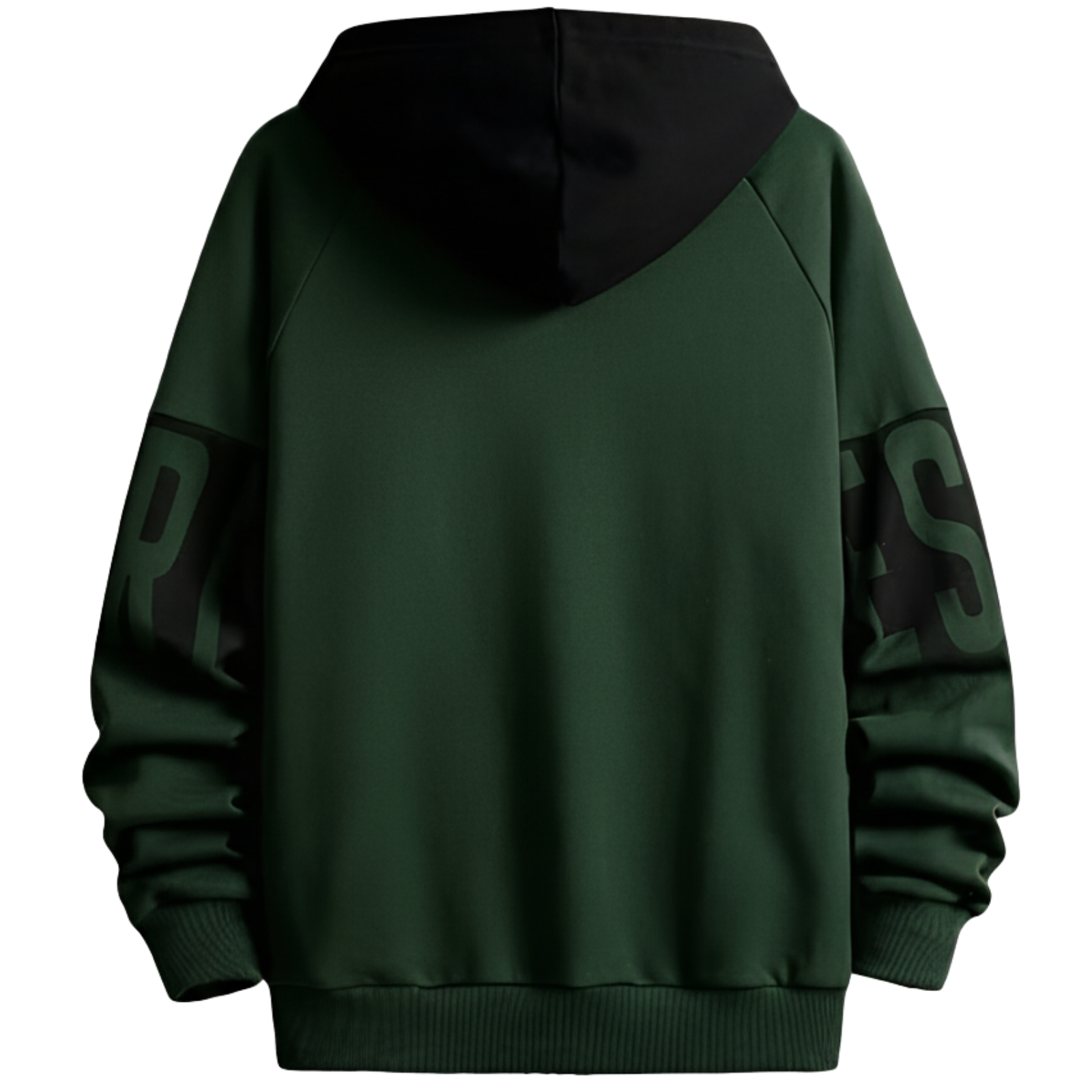 Men Pullover with Adjustable Drawstring Color Block Hoodie