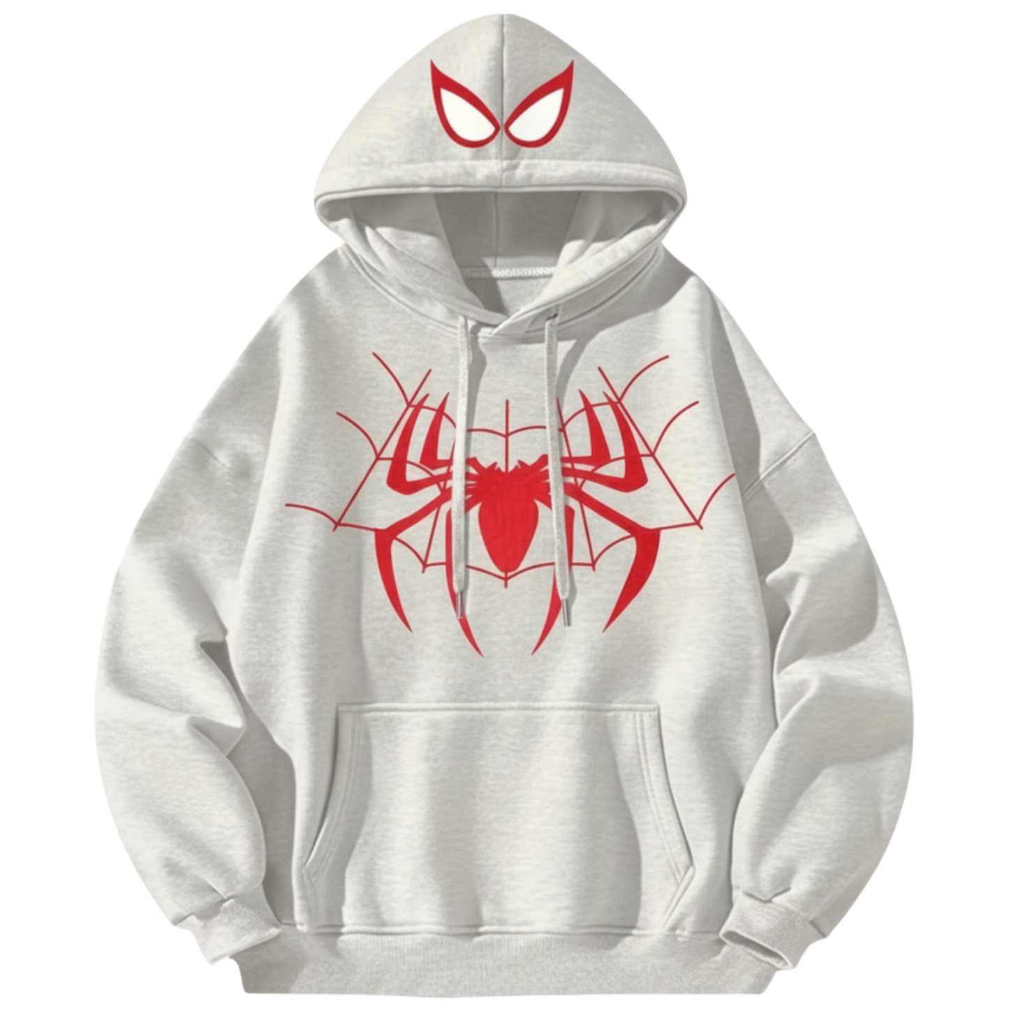 Men Casual Wear Pullover Red Web Design Hoodie