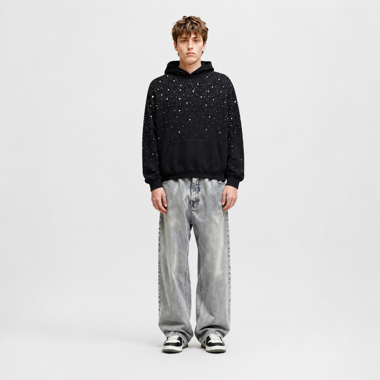 Casual Pullover Hoodie With Front Pocket For Men