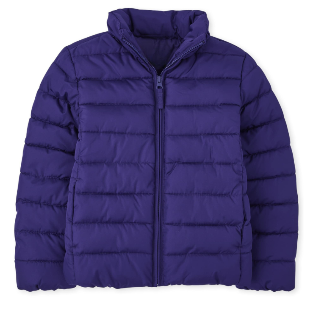 Lightweight Wind And Water Resistant Puffer Jacket For Girls