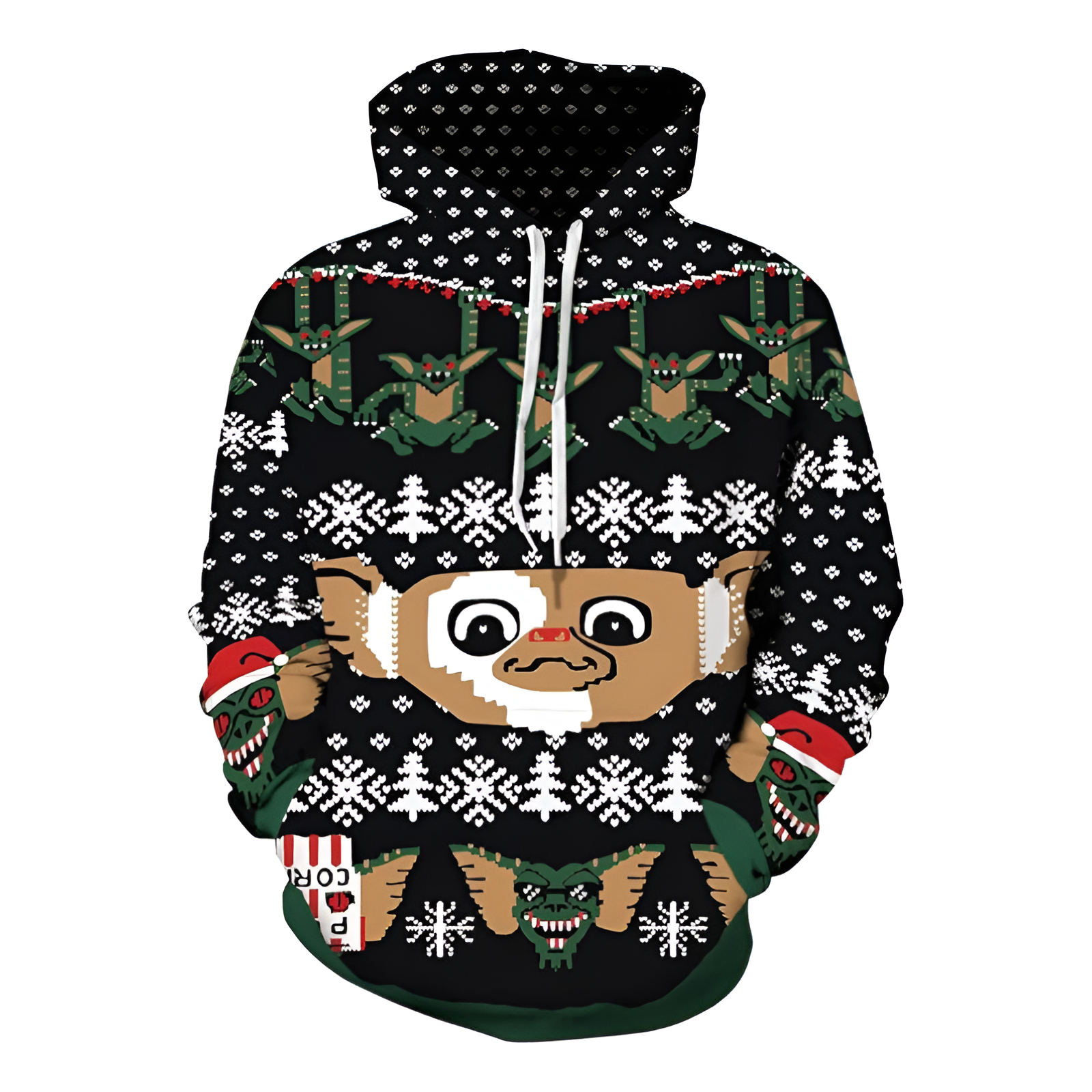 Christmas Holiday Themed Cartoon Hoodie