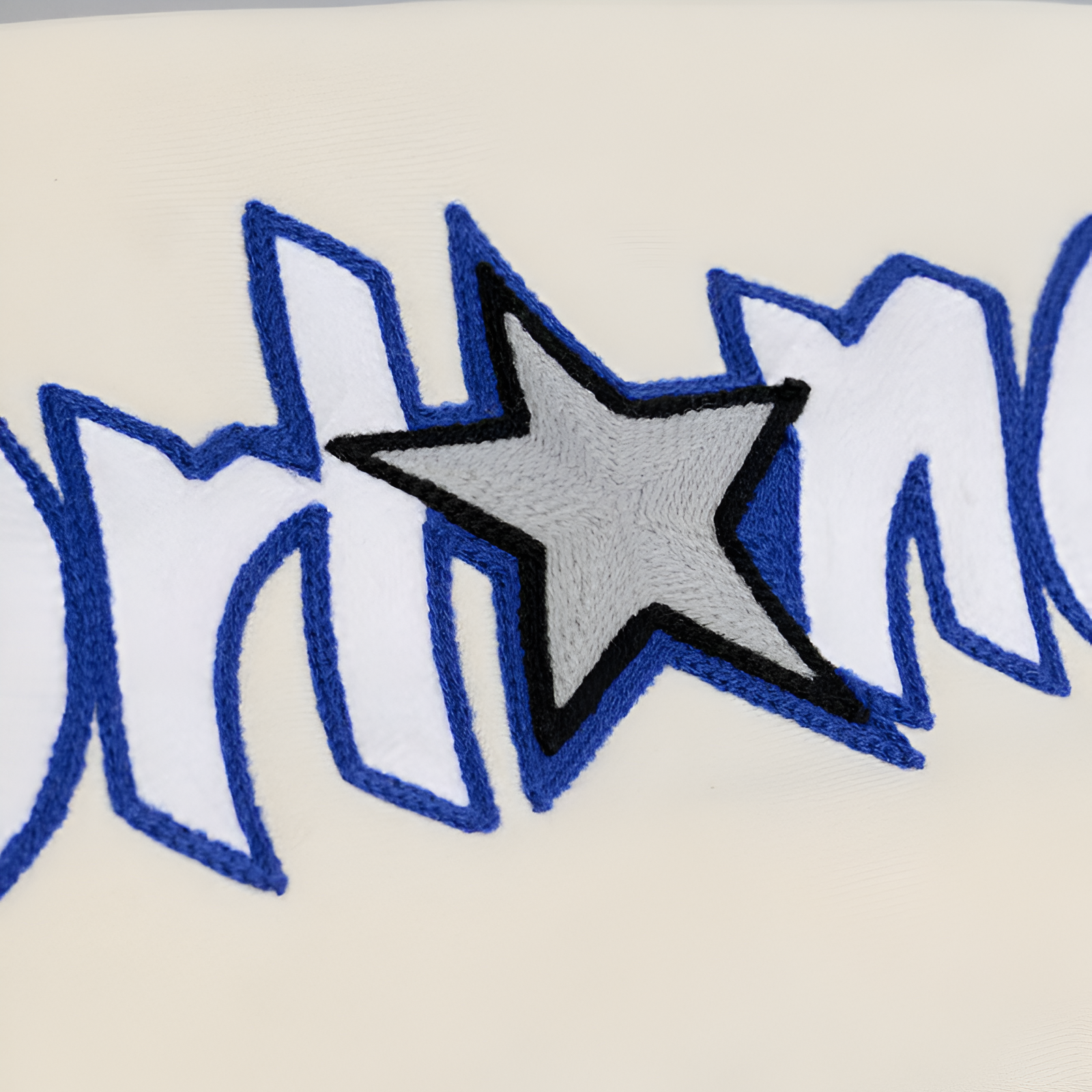 Men's Orlando Magic Mitchell & Ness Cream Hardwood Classics Chainstitch Premium Fleece Hoodie