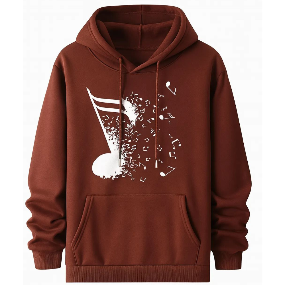 Music Note Trendy Pattern Hoodie
