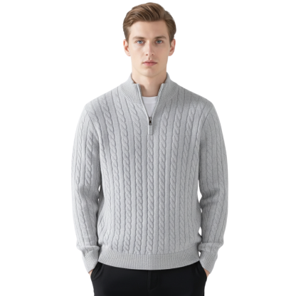 Half Zip Knit Sweater For Men