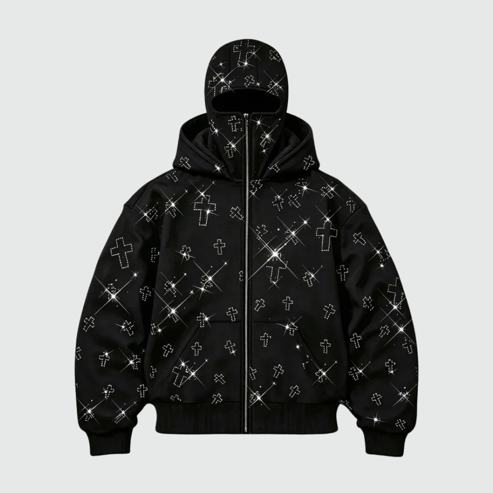 Men Graphic Hoodie Full Zip Hooded Sweatshirt with Pockets