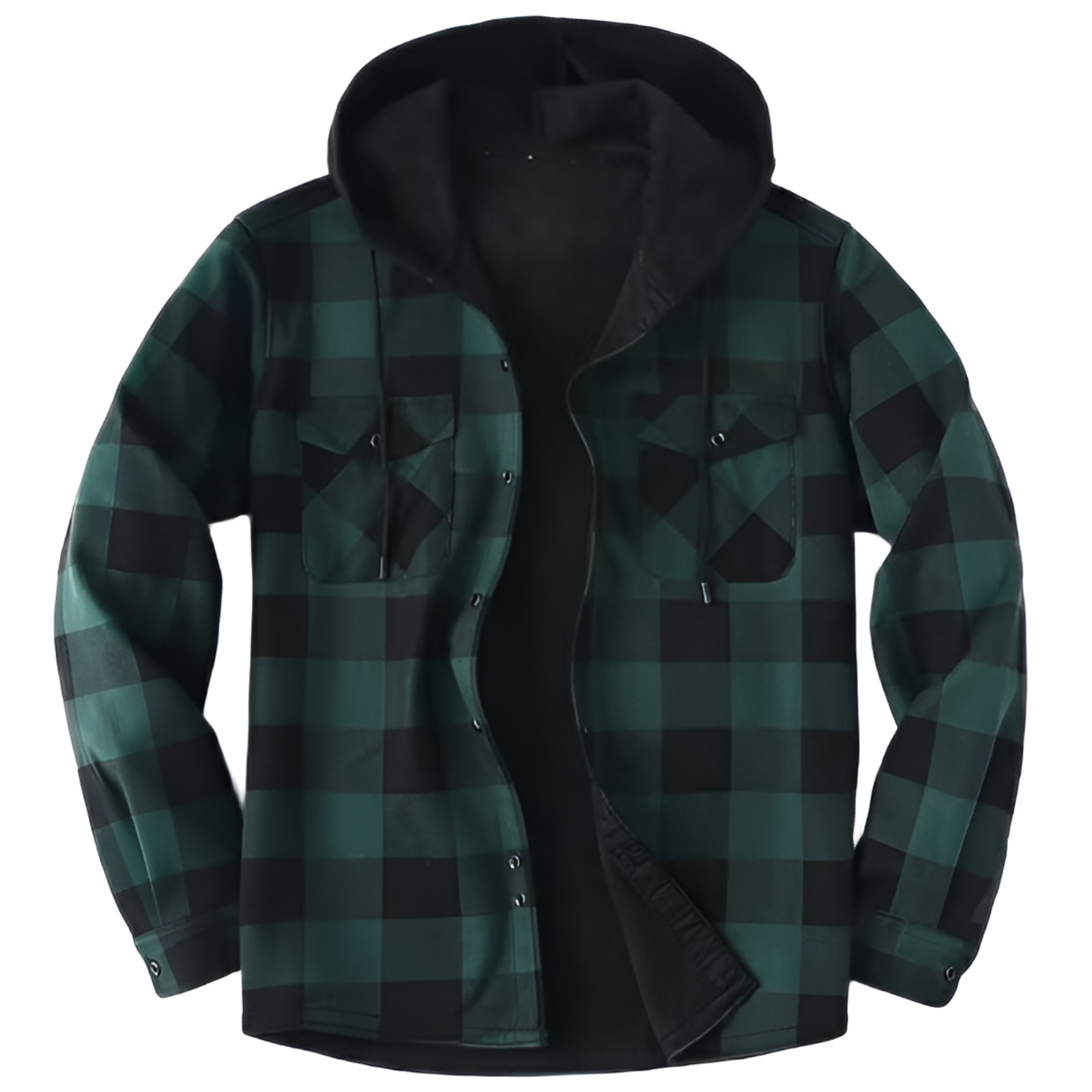 Men Heavyweight Winter Hooded Shirt