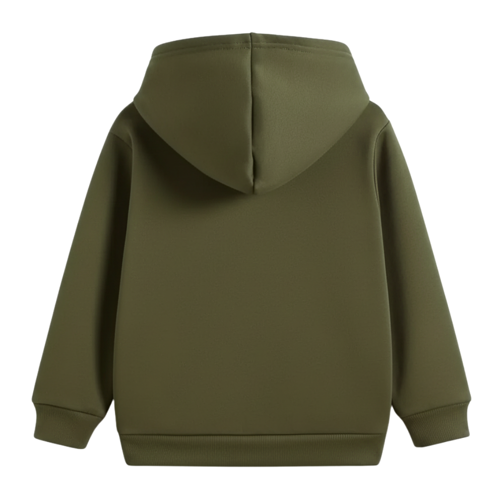 Cartoon Excavator Print Hoodie For Kids