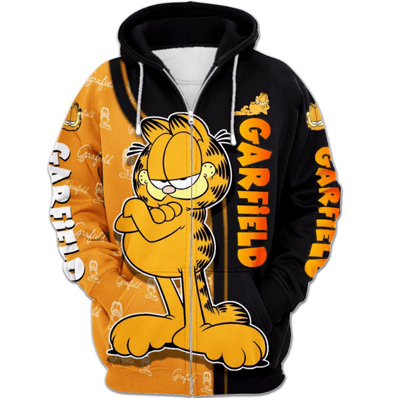 Garfield Character Hoodie And Leggings Set