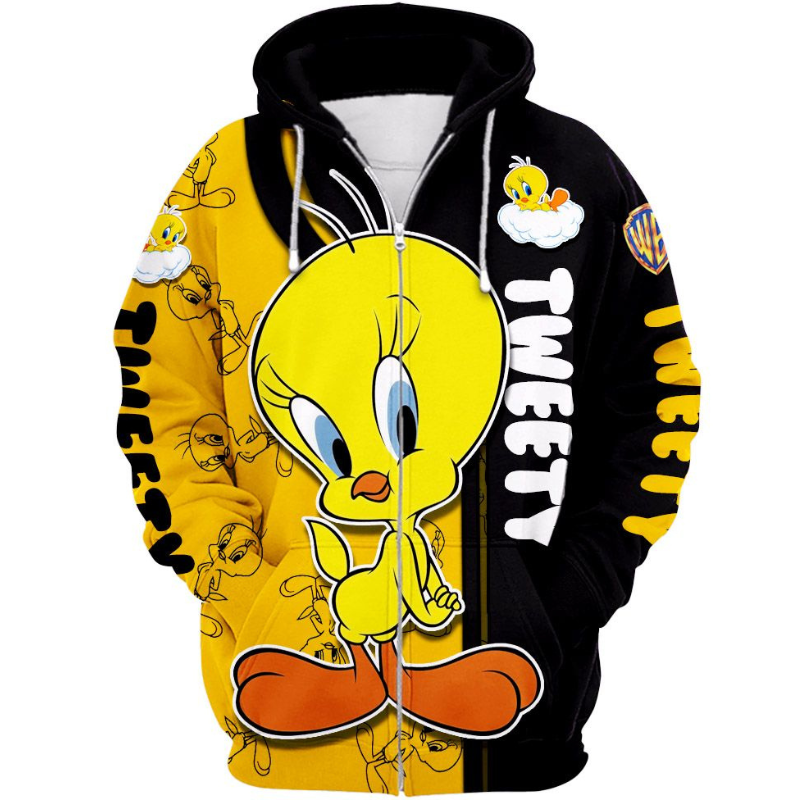 Tweety Cartoon Character Hoodie And Leggings Set