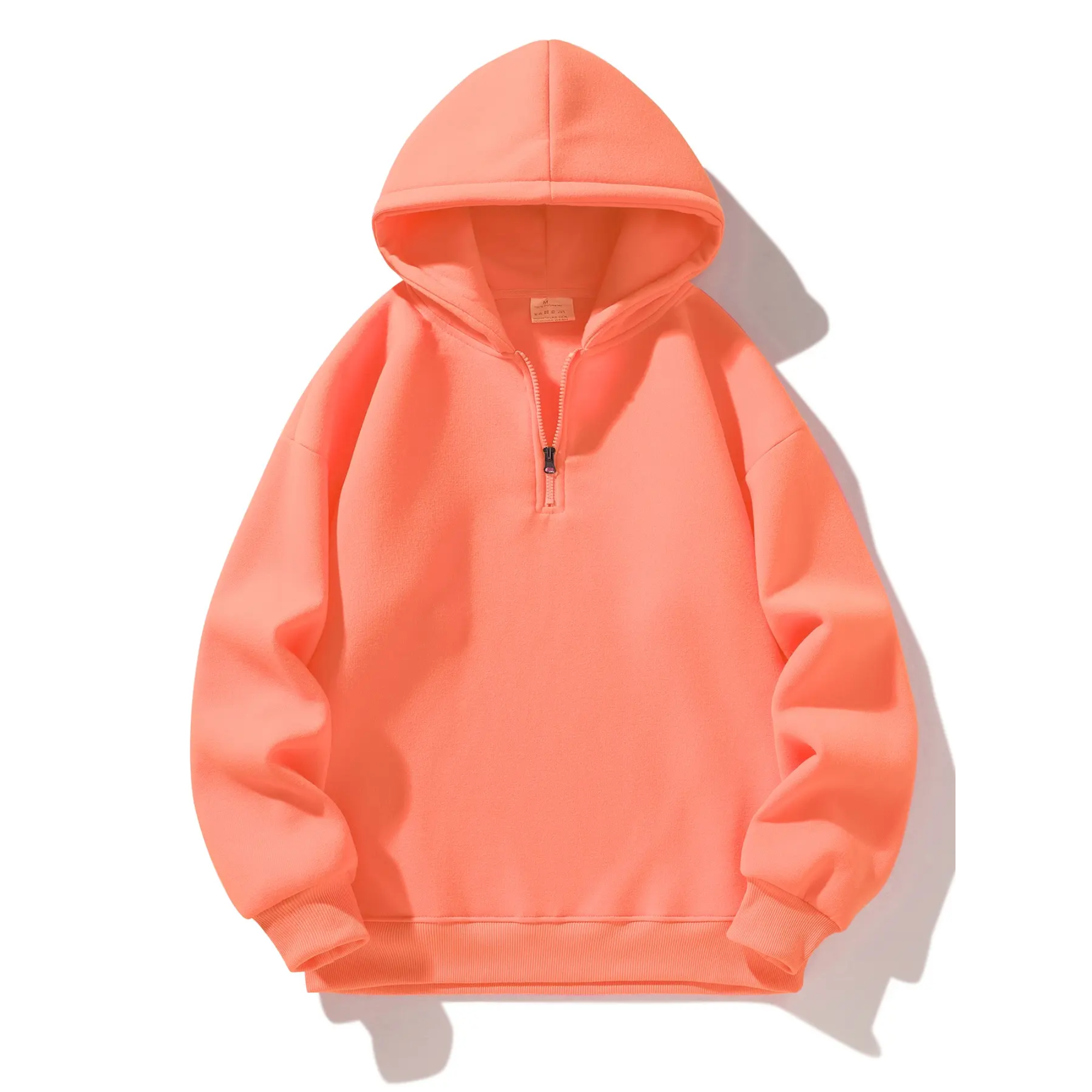 Regular Fit Long Sleeve Zip Up Hooded Sweatshirt For Men