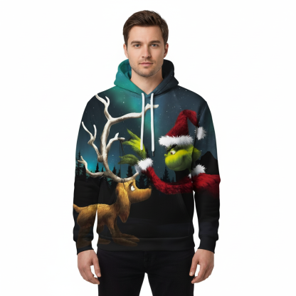 3D Ugly Christmas Graphic Hoodie For Men