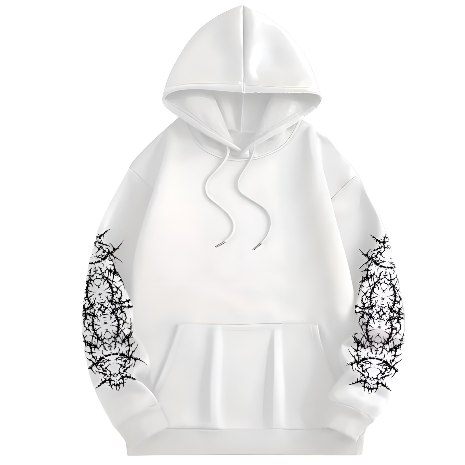 Men Angel Gothic Graphic Print Hoodie