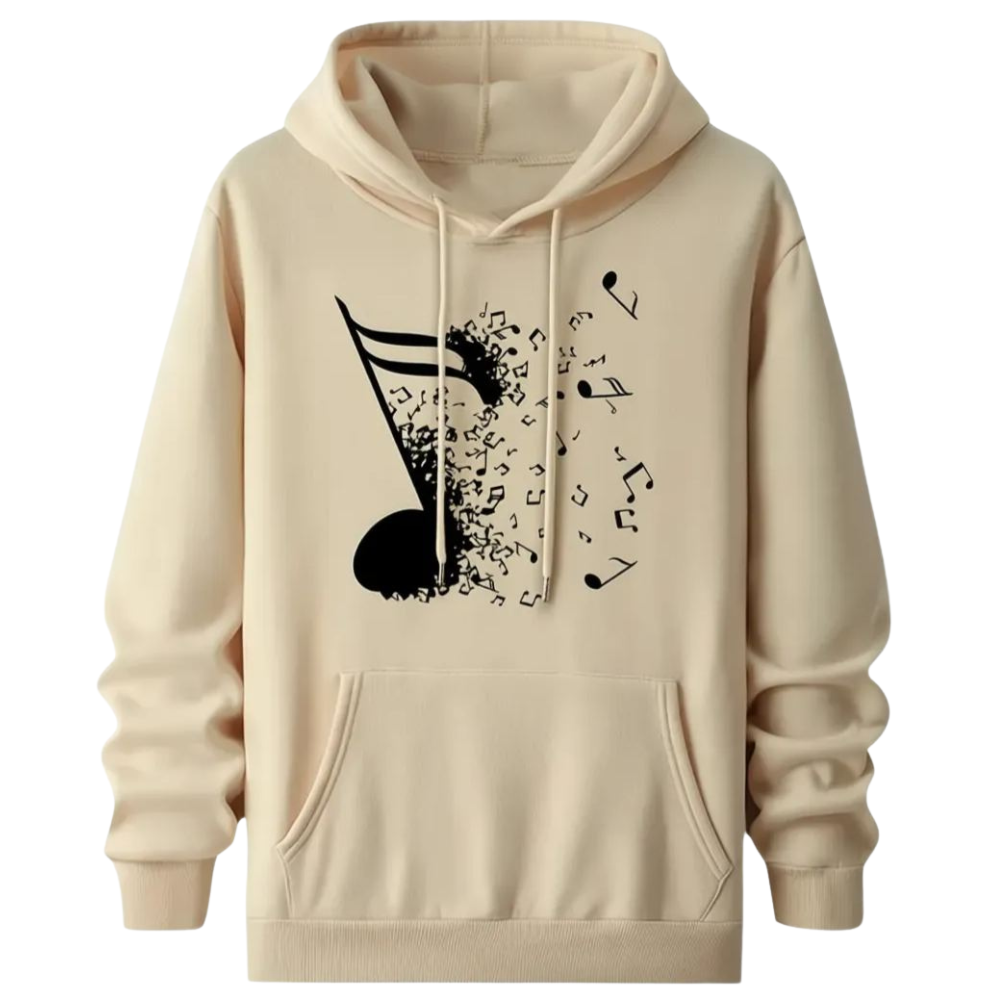 Music Note Trendy Pattern Hoodie
