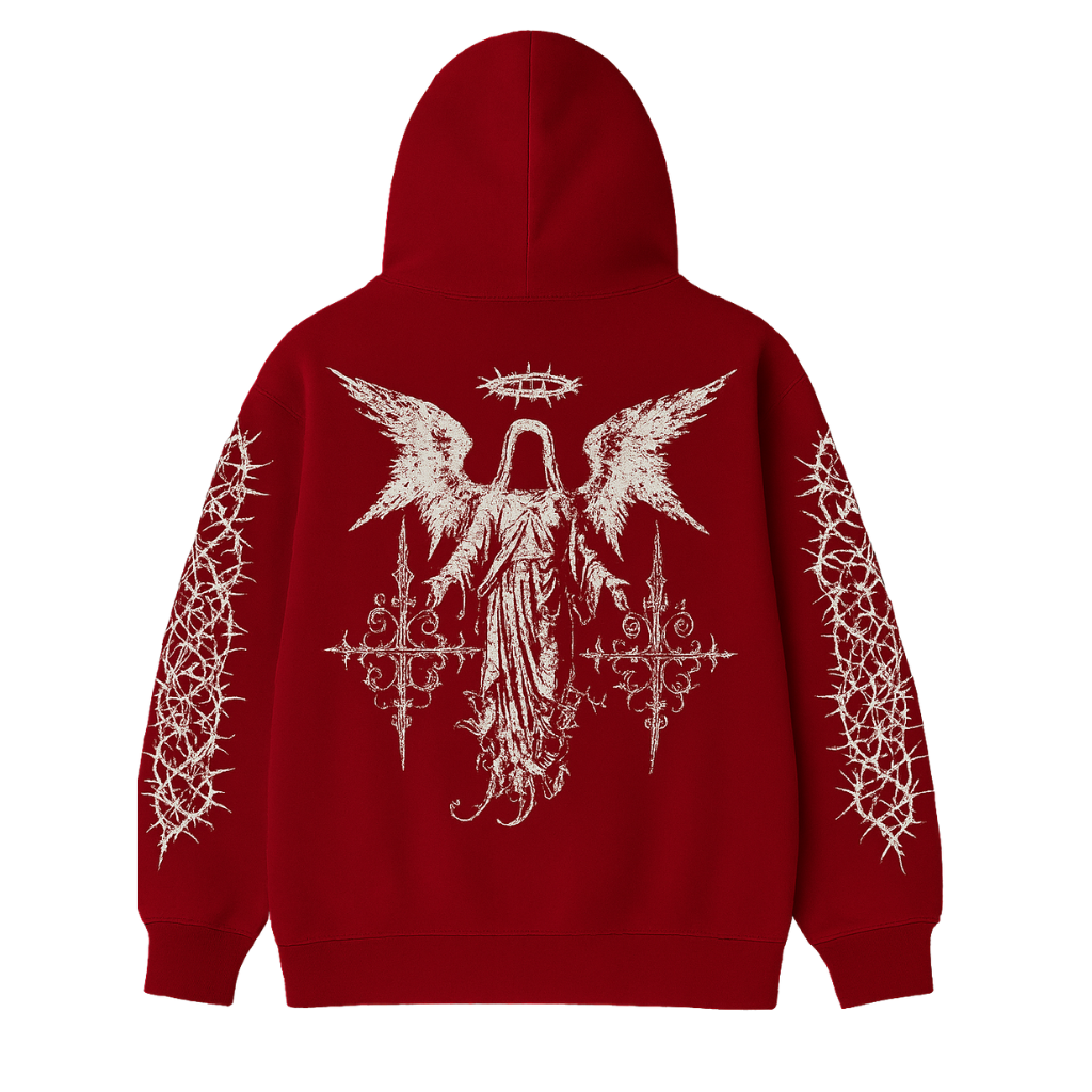Men Gothic Punk Streetwear Hooded Sweatshirt