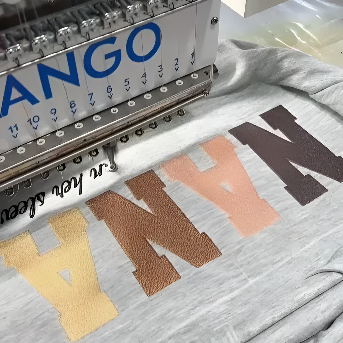 Personalized Name Sweatshirt With Long Sleeve Embroidery Detail For Mom And Grandma