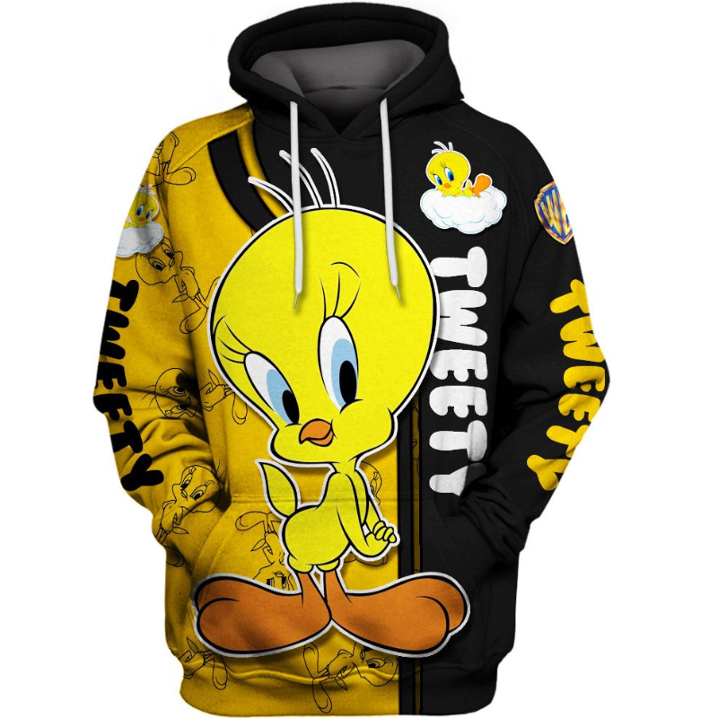 Tweety Cartoon Character Hoodie And Leggings Set