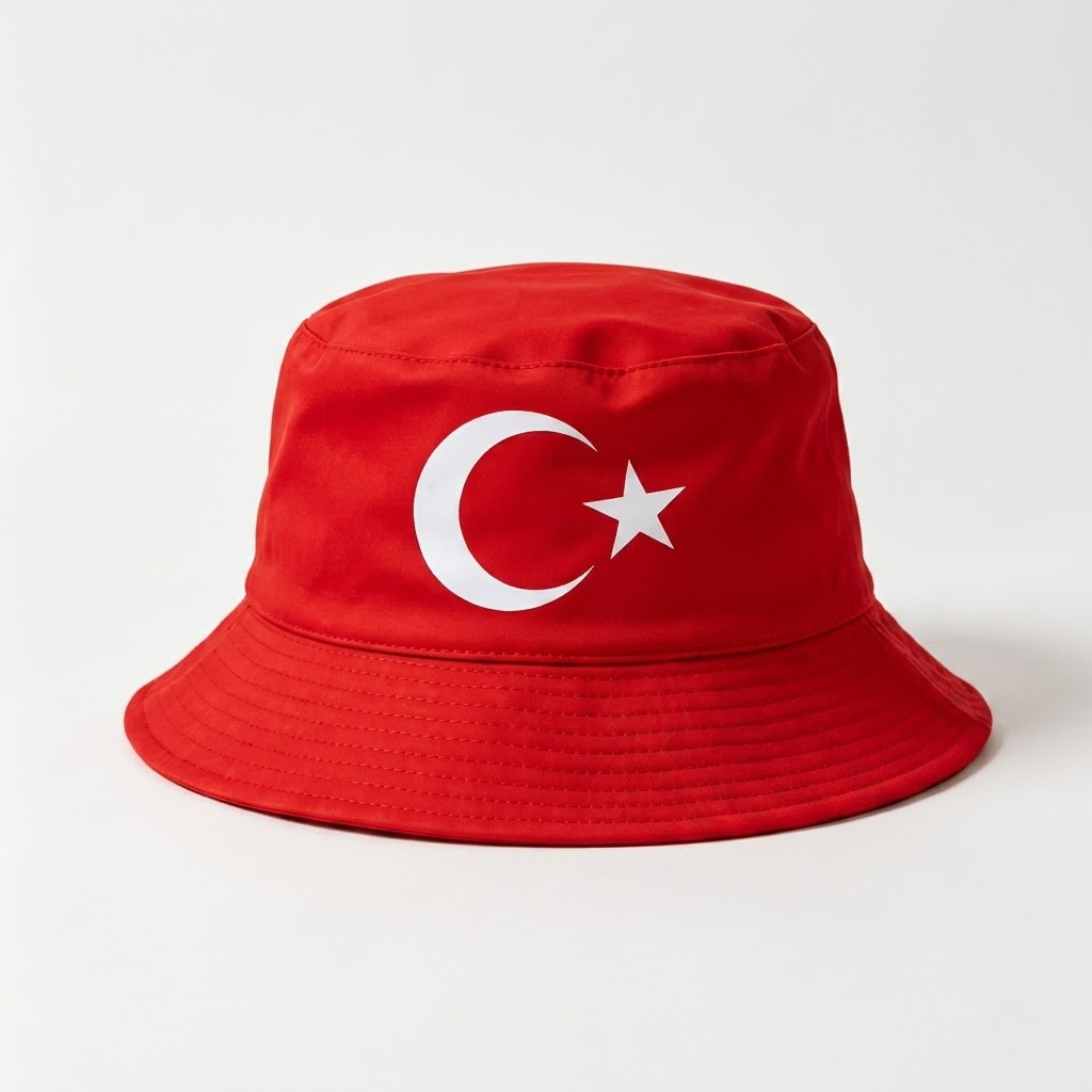 Turkey Reversible Outdoor Fisherman Style Flag Football Fan Bucket Hat For Men And Women