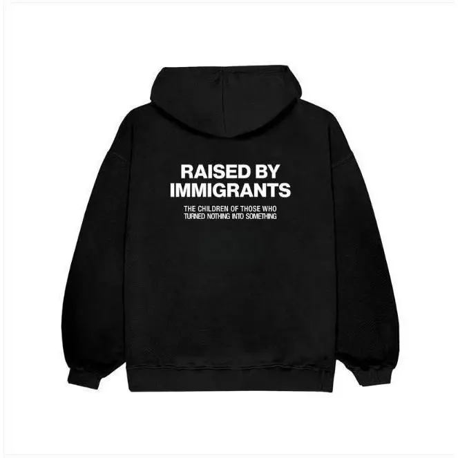 Raised By Immigrants Graphic Printed Hoodie For Women