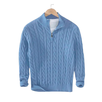 Half Zip Knit Sweater For Men