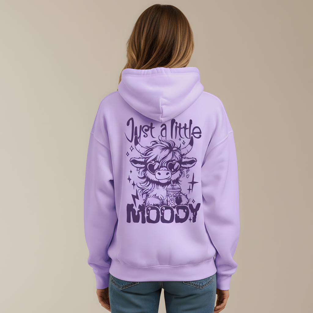 Highland Cow Graphic Print Oversized Hoodie
