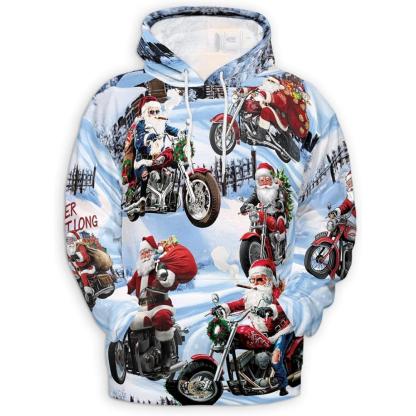 Christmas Santa Claus All Over Print Hoodie