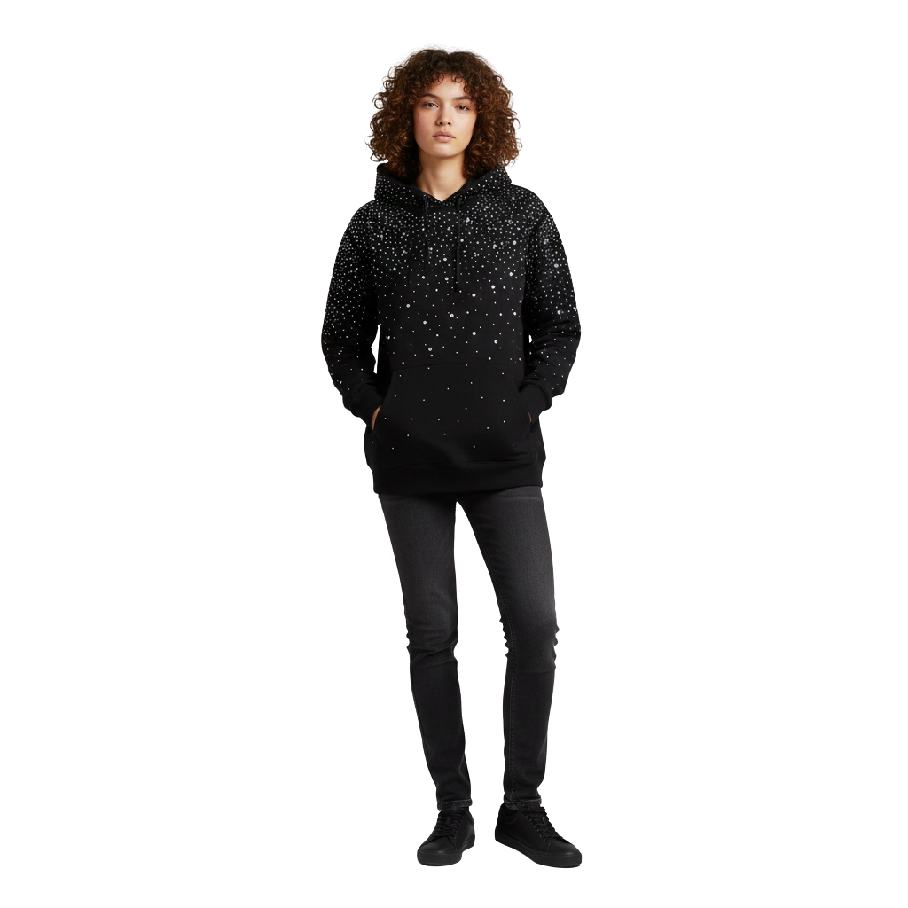 Rhinestone Galaxy Sparkle Hoodie