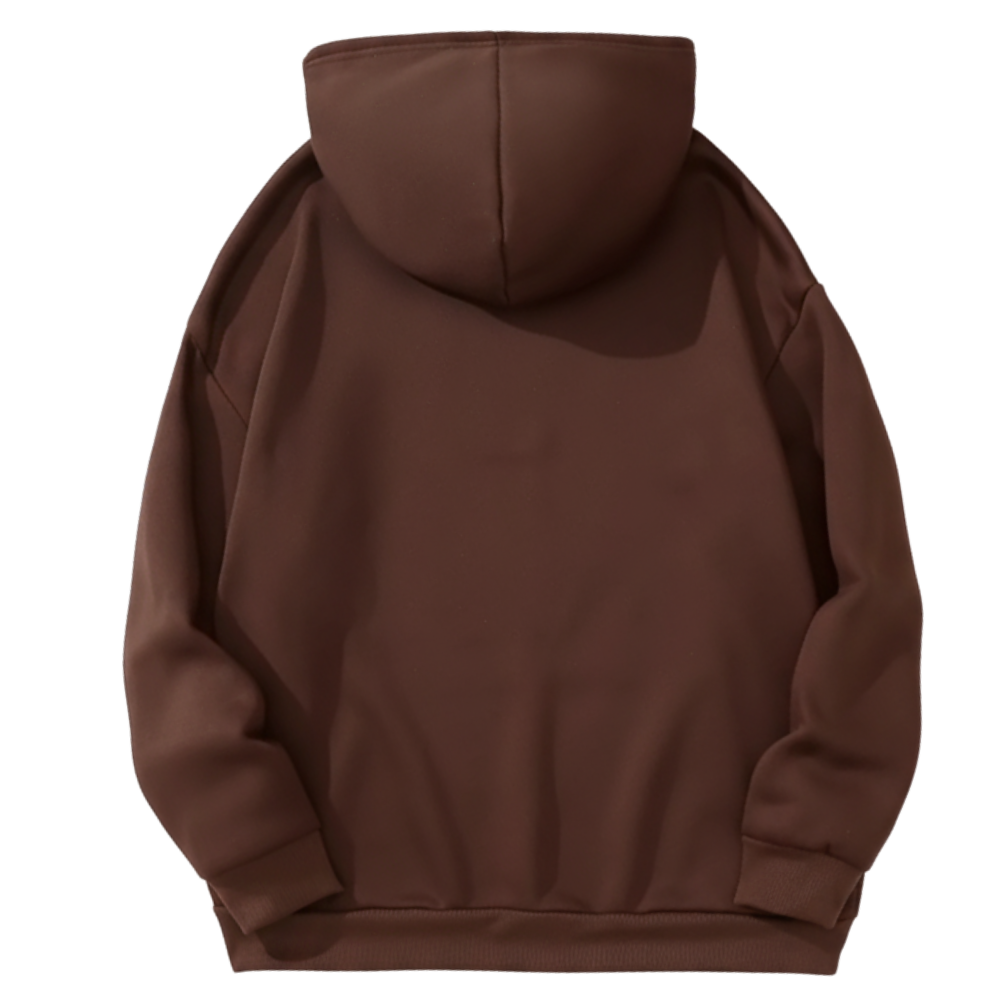 Seasonal Floral Print Kangaroo Pocket Hoodie