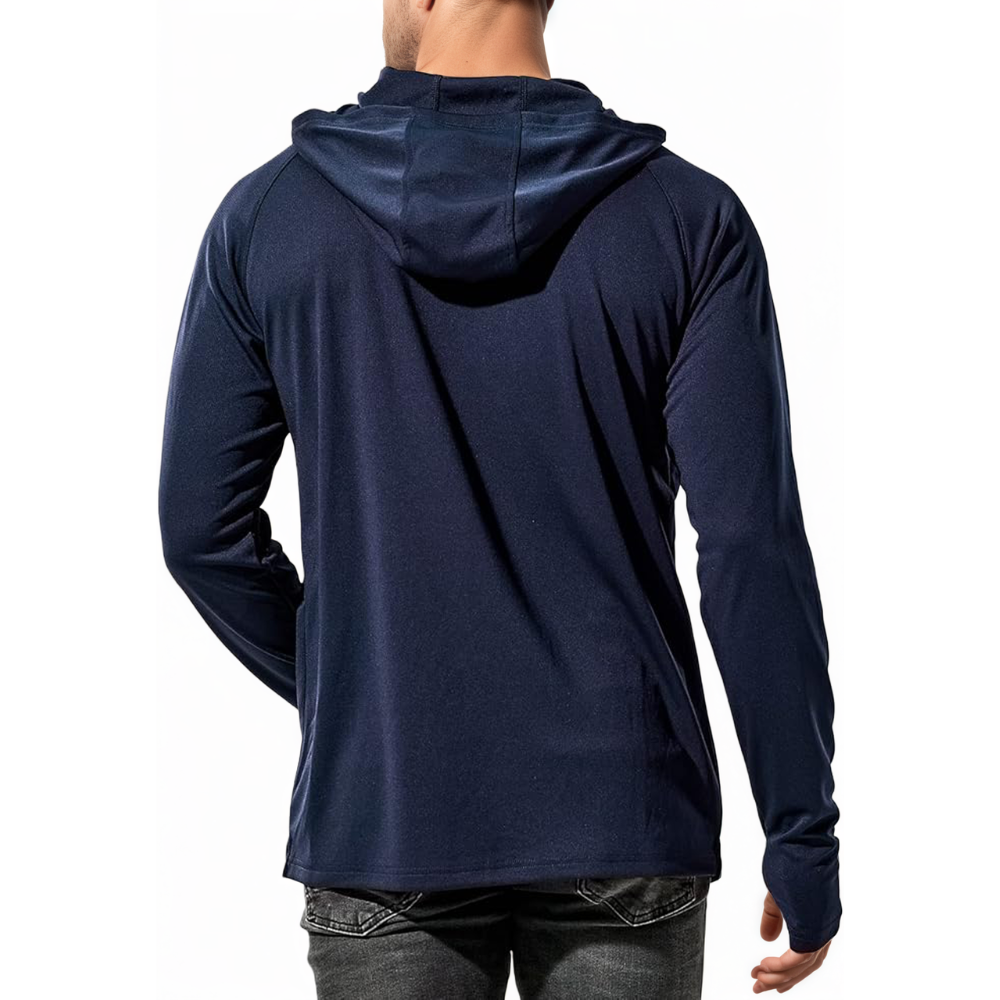 Mens UPF 50 Plus Sun Protection Long Sleeve Hoodie