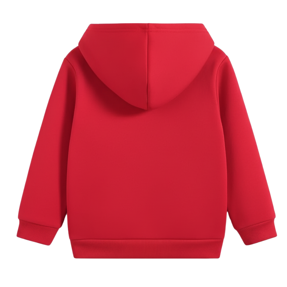 Cartoon Excavator Print Hoodie For Kids